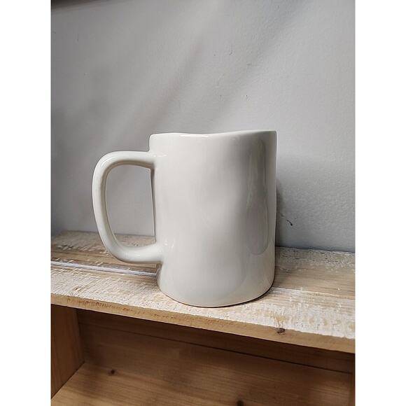 Rae Dunn HAUNTED Coffee Mug Cup White Mug BLACK INSIDE - Picture 3 of 6